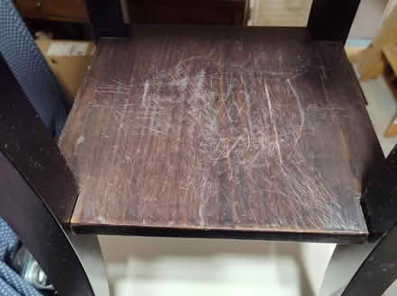 Photo of free Small Pier 1 table - walnut finish (Saugus) #3