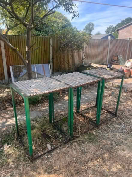 Photo of free Wood and metal tables (Stanway CO3) #1