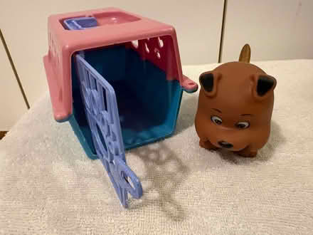 Photo of free Toy pet carrier & toy dog 6 1/2” (L5L 5P5) #1