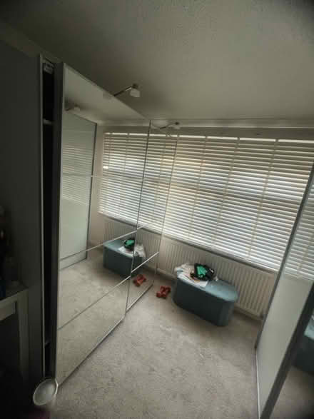 Photo of free White ikea wardrobe mirror door (Laindon SS15) #1