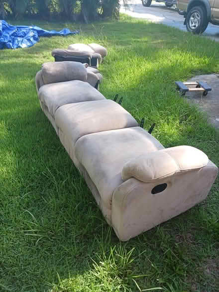 Photo of free Dual recliner sofa (manual recline (South Salford area, NP) #1