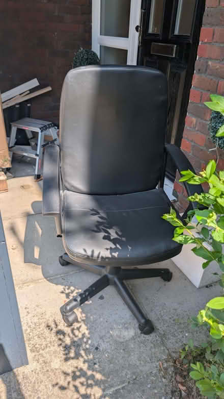 Photo of free Argos Home Brixham Faux Leather Office Chair - Black (Wymington NN10) #2