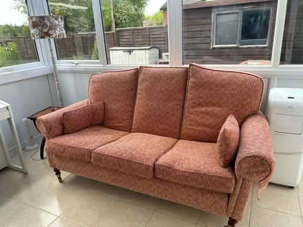 Photo of free 3 seater sofa red (Colwall Stone WR13) #1