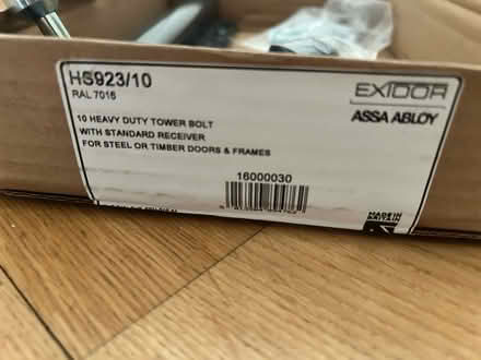 Photo of free 10 inch heavy duty tower bolt (Near Kew Gardens, Richmond) #3