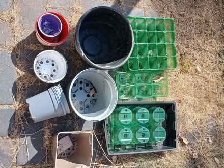 Photo of free Variety of plastic plant pots and trays (Shelton Lock DE24) #1