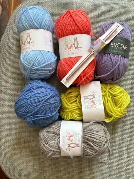 Photo of free Wool and crochet needle (Ballards CR2) #1