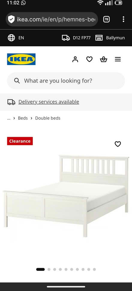 Photo of free Dismantled king size bed frame (Harold's cross) #1