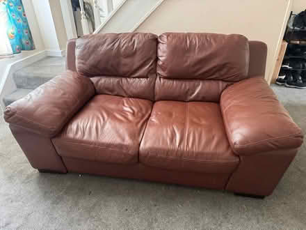 Photo of free Brown leather chair (SR2 9RH) #2