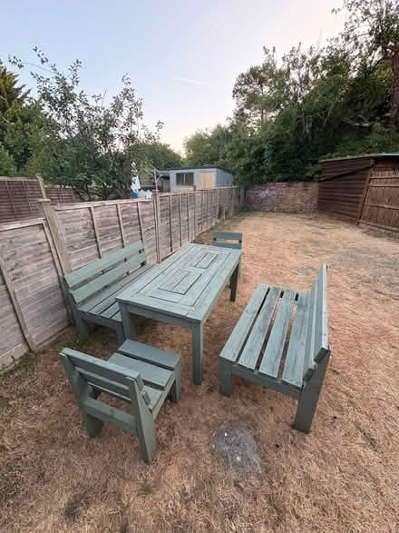 Photo of free Garden table and chairs/benches (Sandridge AL4) #1
