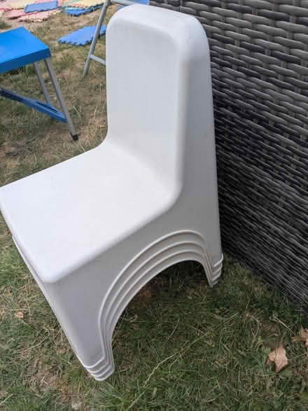 Photo of free Children's plastic white chairs (B90 Shirley) #1