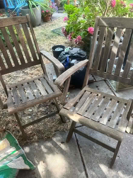 Photo of free 2 garden chairs (Bradwell MK13) #1