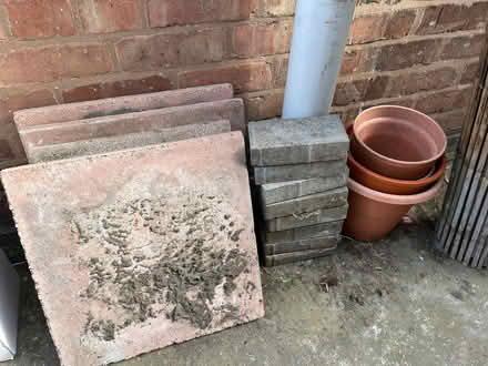 Photo of free Paving slabs, bricks, plant pots and screening (Saltney Ferry CH4) #1
