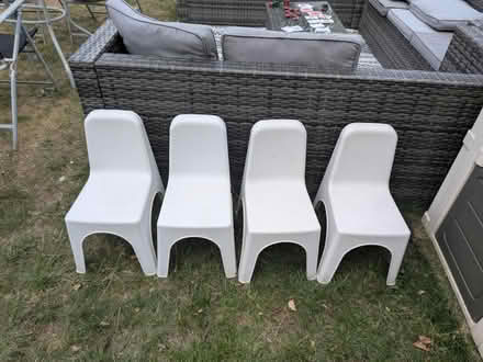 Photo of free Children's plastic white chairs (B90 Shirley) #2
