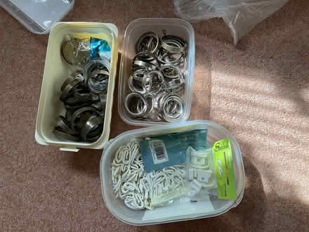 Photo of free Curtain rings and hooks (Little Plumstead NR13) #1