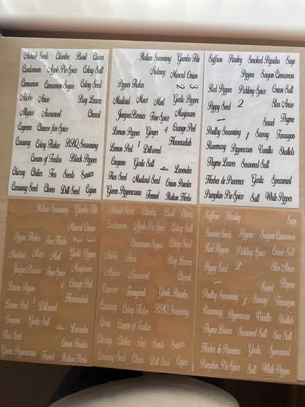 Photo of free Spice Jar Labels (Elm Park RM12) #1
