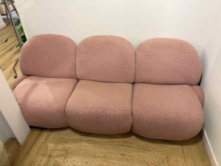 Photo of free Pink 3 seater sofa (Marylebone W1U) #1