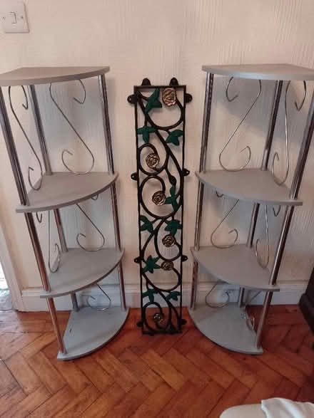 Photo of free Plant pot stands+ decorative cast iron decor panel (Dinas Powys CF64) #1