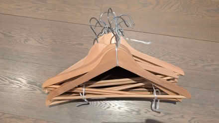 Photo of free Wooden Clothes Hangers with Bar – Good Condition (Upper Holloway N19) #1