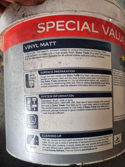 Photo of free Magnolia vinyl paint (West Pennard BA6) #3