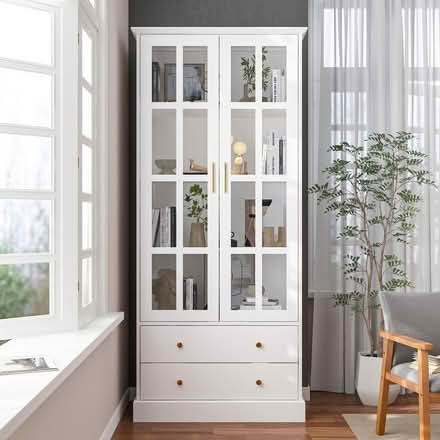 Photo of Glass Storage Cabinet (Alameda) #2