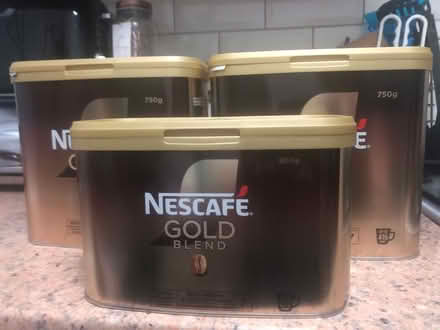 Photo of free 4 x Empty Nescafe Gold Blend Tins (Neasden NW10 near McDonald) #1
