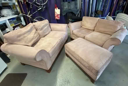 Photo of free 2 Love Sofas and footstool (Hunt Meadow, Annapolis) #1
