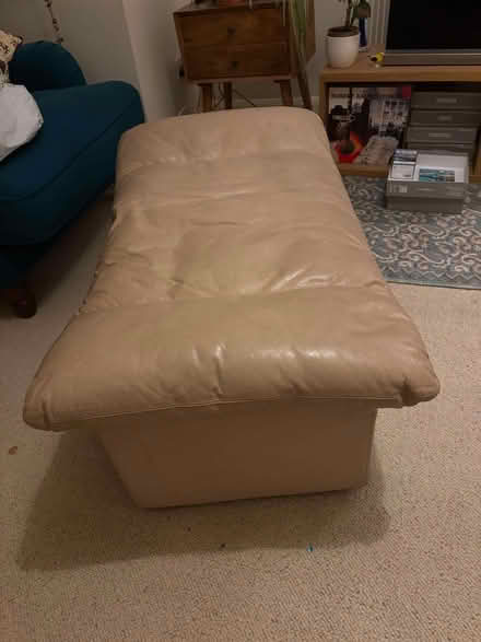 Photo of free Cream coloured pouffe/foot stool (West Green N15) #1