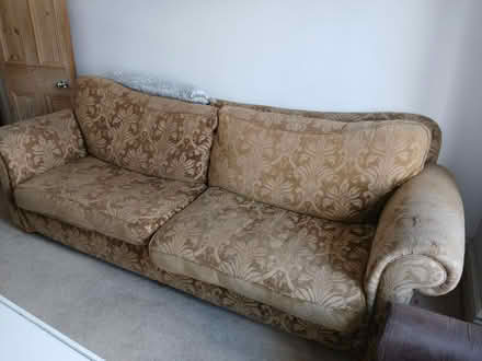 Photo of free 4 seater sofa brown fabrick (S11 8) #2