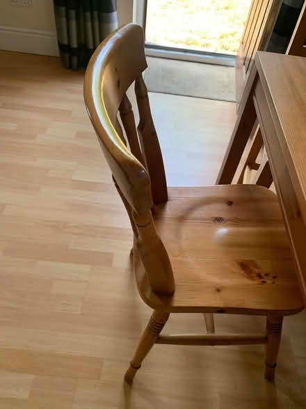 Photo of free Pine table and four mixed chairs (Belper DE56 1DP) #4