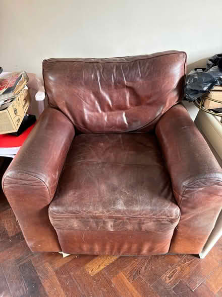 Photo of free Leather sofa and two chairs (Crumpsall M8) #3