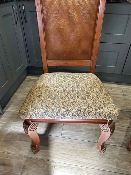 Photo of free Three sold oak wood chairs (Langley SL3) #2