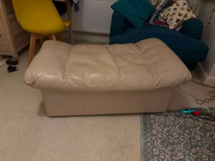 Photo of free Cream coloured pouffe/foot stool (West Green N15) #3
