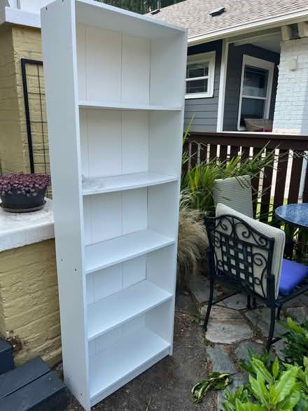 Photo of free Tall white narrow bookshelf (Green Lake) #2
