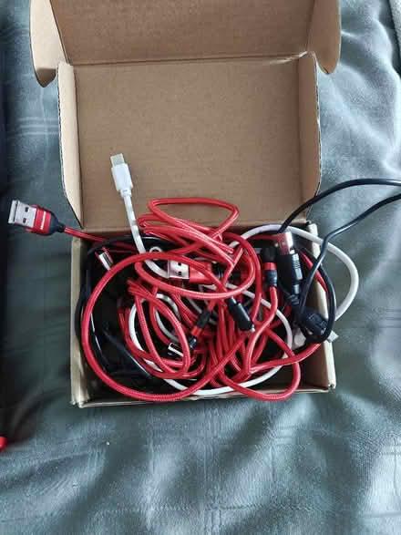 Photo of free Assorted mobile phone charger cables (no old iPhone) (Buckingham MK18) #1