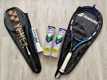 Photo of free Tennis & badminton racquets, plus balls & shuttlecocks (Arborfield Garrison RG2) #1