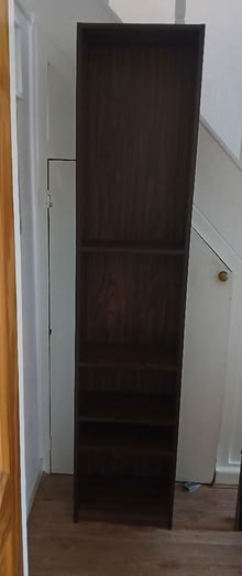Photo of free Tall brown shelf unit (Poulton CH44) #1