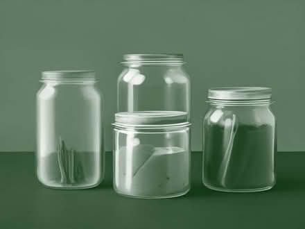 Photo of free Collection of glass jars with lids for jam, pickle, or spice (Llanelli SA15) #1