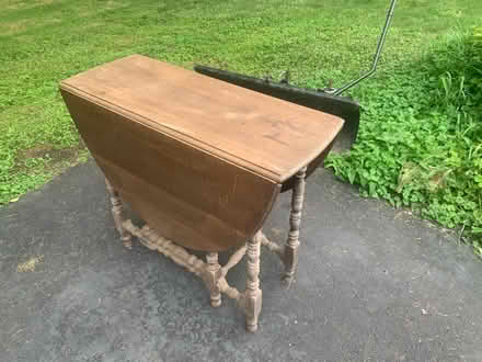 Photo of free Wooden table, fold out, antique (Doylestown 18902) #1