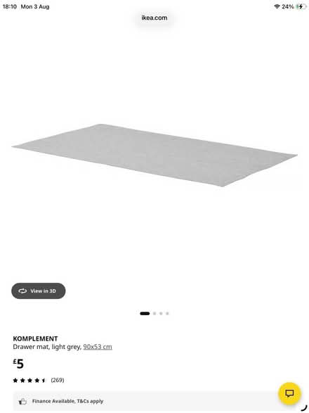 Photo of free Ikea felt drawer liner (Broken Cross SK10) #1