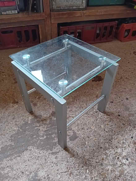Photo of free Two glass/metal side tables (Harrold. MK43) #2