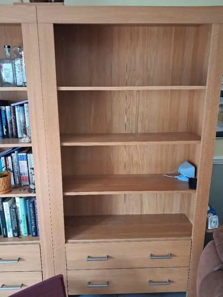 Photo of free Teak effect wall unit with 2 drawers (Great Parndon CM19) #1