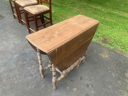Photo of free Wooden table, fold out, antique (Doylestown 18902) #2