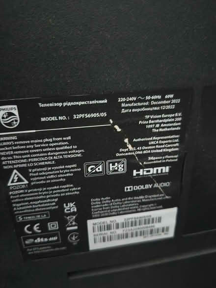 Photo of free Phillips 32 inch TV Faulty (Ellesmere Port CH66) #1