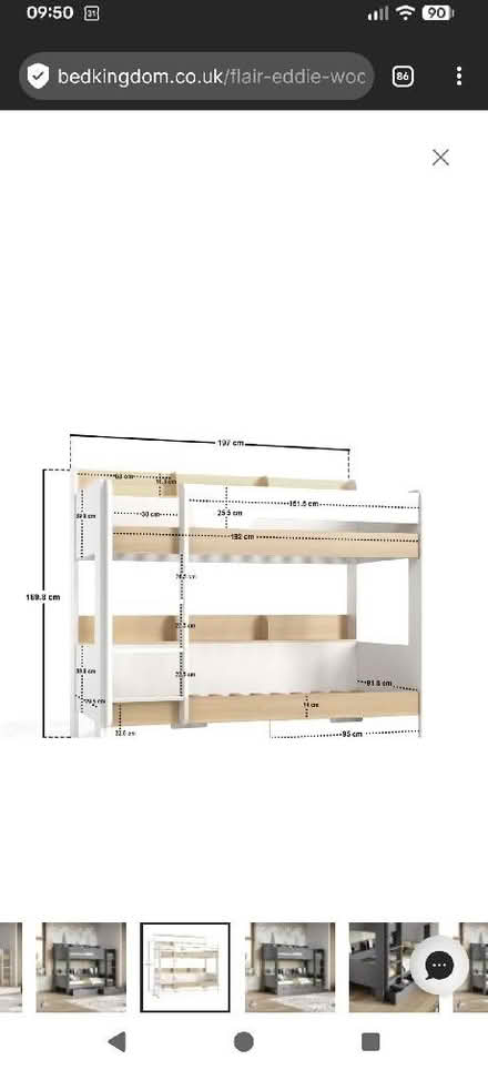 Photo of free Bunk bed with shelves and drawers (Sundorne SY1) #2