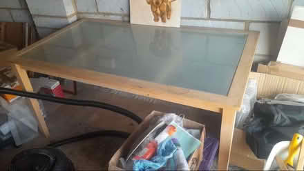 Photo of free Wood and glass top dining table (Haywards Heath RH16) #1