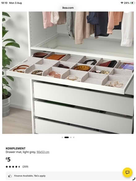 Photo of free Ikea felt drawer liner (Broken Cross SK10) #3