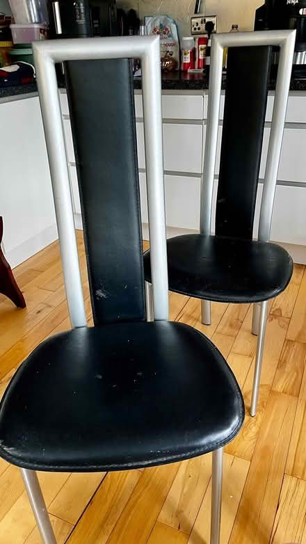 Photo of free Two metal framed dining chairs (Kingswood BS15) #1