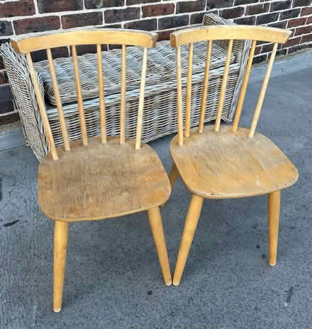 Photo of free Pair of Solid Wooden Dining Chairs (Kidbrooke, South East London) #2