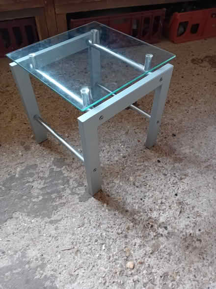 Photo of free Two glass/metal side tables (Harrold. MK43) #1