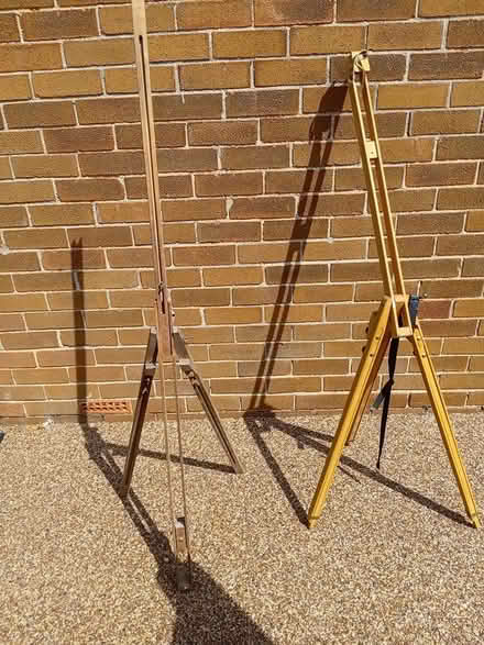 Photo of free 2 artist easels and wooden shelving (Harrogate. HG1.) #3